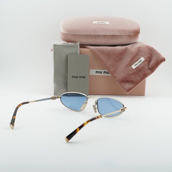Miu Miu MUA52S ZVN60O Cat Eye Sunglasses - Gold/Blue main image 7